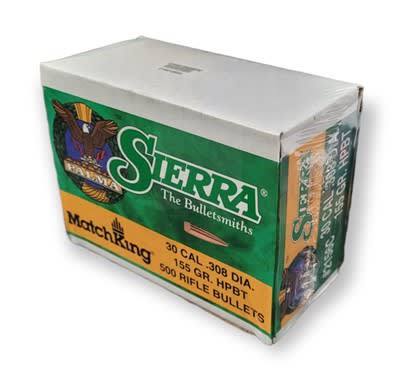 SIERRA .30 Caliber/7.62 mm/.308 155 Gr. 2156 H.P.B.T PALMA® MATCH KING –  NSWRA