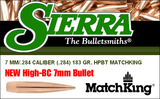 Sierra 7mm .284 Cal H.P.B.T 183gr  Match King 1983C 500 count box