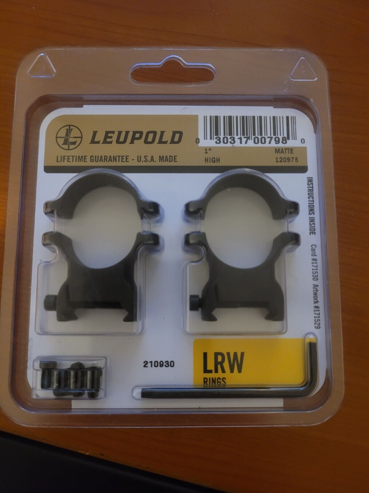 LEUPOLD LRW 30mm RINGS HIGH MATTE